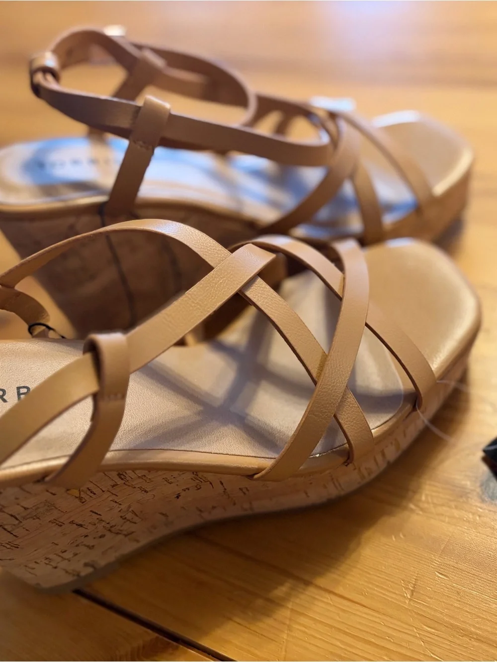 torrid Tan Cork Wedge Sandals - Strappy Platform